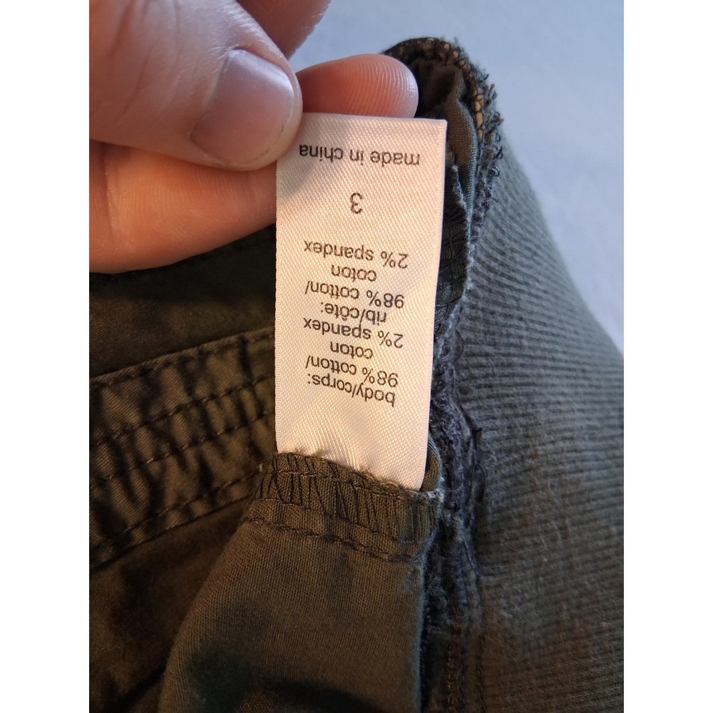 Utility Maurices Cargo Capri Pants Womens size 3x Olive Green Elastic Waist‎ - Picture 10 of 11